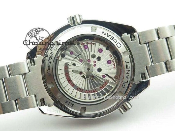 0501 Planet Ocean GMT 42mm V6F Best Edition Blue Bezel Blue Dial On SS Bracelet A ModernLook 8274